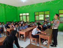 Sat Lantas Polres Lombok Utara Gelar Sosialisasi Tertib Lalu Lintas di SMPN 4 Gangga