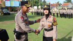 Pimpinan Upacara Pengukuhan Pamapta Polres Bima, Ini Penekanan Kapolres Bima AKBP Eko Sutomo S.I.K.,M.I.K.