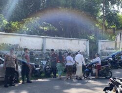 Polsek Sumbawa Kawal Perayaan Hari Raya Galungan di Pura Dalem Ganda Sari