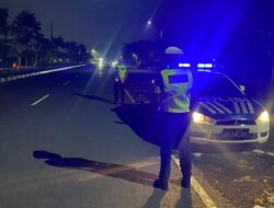 Patroli Malam Satlantas Polres Lombok Barat di Bypass BIL 2