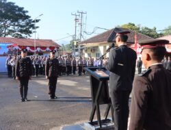 POLRES DOMPU GELAR UPACARA DAN SYUKURAN HARI BHAYANGKARA KE-80, TEGUHKAN KOMITMEN “80 TAHUN MENGABDI POLRI UNTUK MASYARAKAT
