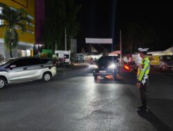 Blue Light Patrol dan Strong Point Malam, Satlantas Polres Dompu Hadir Wujudkan Kamseltibcar Lantas yang Aman dan Kondusif