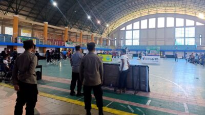 Amankan PORPROV XII NTB di Gerung, Polsek Lombok Barat Pastikan Pertandingan Berjalan Sportif
