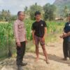Bhabinkamtibmas Desa Mumbu Pantau Lahan Jagung dan Ajak Warga Dukung Keamanan Desa