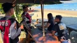 Patroli Wisata Rinjani Presisi Hadir di Pantai Balad, Polisi Pastikan Libur Akhir Pekan Aman dan Nyaman