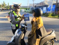 Tingkatkan Kesadaran Berlalu Lintas, Unit Kamsel Sat Lantas Polres Sumbawa Barat Gelar Kampanye Keselamatan dan Imbauan Humanis