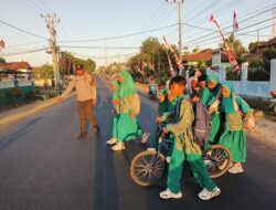 Beri Rasa Aman di Jam Masuk Sekolah, Personil Polsek Utan Gelar Strong Point Pagi di SMPN 1 dan SDN 4 Utan