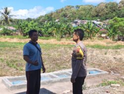 Tinjau Langsung Sawah Warga, Bhabinkamtibmas Desa Orong Bawa Dorong Penguatan Ketahanan Pangan Nasional