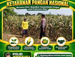 ANGGOTA POLSEK KEREK DAMPINGI PETANI, WUJUDKAN KETAHANAN PANGAN NASIONAL