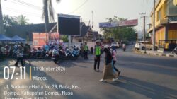 Sat Lantas Polres Dompu Amankan Car Free Day, Ajak Masyarakat Utamakan Keselamatan Berkendara