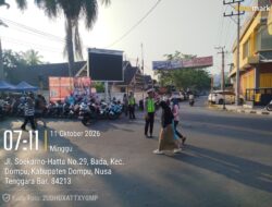 Sat Lantas Polres Dompu Amankan Car Free Day, Ajak Masyarakat Utamakan Keselamatan Berkendara