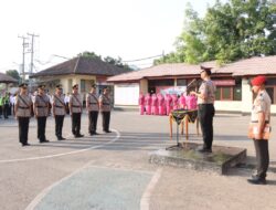 Kapolres Dompu Pimpin Upacara Sertijab Kasat Resnarkoba, Kapolsek Hu’u, Kapolsek Pekat dan Pelantikan Kasat Tahti