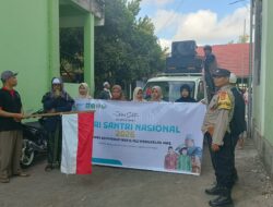 Bhabinkamtibmas Desa Pengkelak Mas AIPDA Syamsul Hady Laksanakan Monitoring Jalan Sehat dalam Rangka Hari Santri Nasional 2026